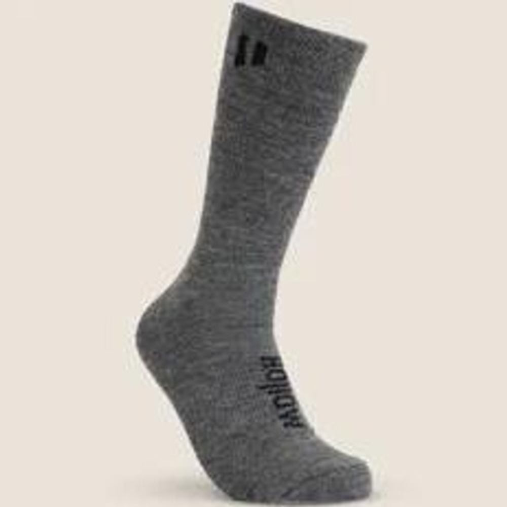 Hollow Performance Alpaca Crew Socks Grey Large New With Tags
